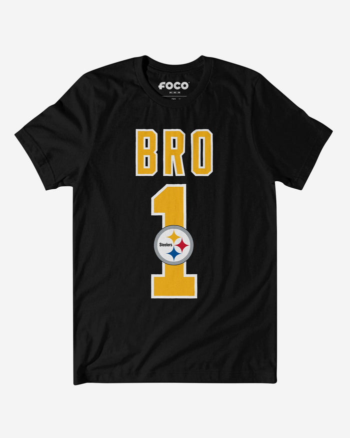 Pittsburgh Steelers Number 1 Bro T-Shirt FOCO S - FOCO.com