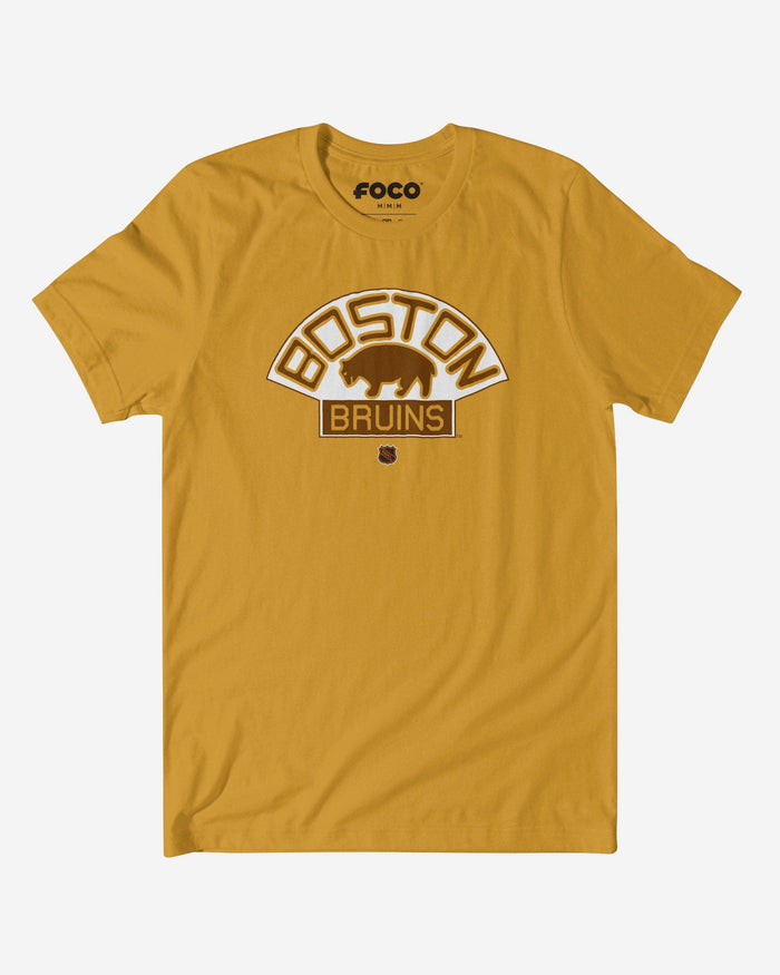 Boston Bruins 1924 Retro Logo T-Shirt FOCO Maize Yellow S - FOCO.com