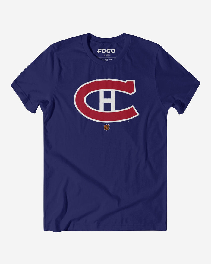 Montreal Canadiens 1947 Retro Logo T-Shirt FOCO Team Navy S - FOCO.com