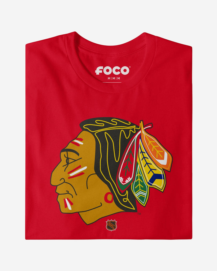 Chicago Blackhawks 1960 Retro Logo T-Shirt FOCO Black S - FOCO.com