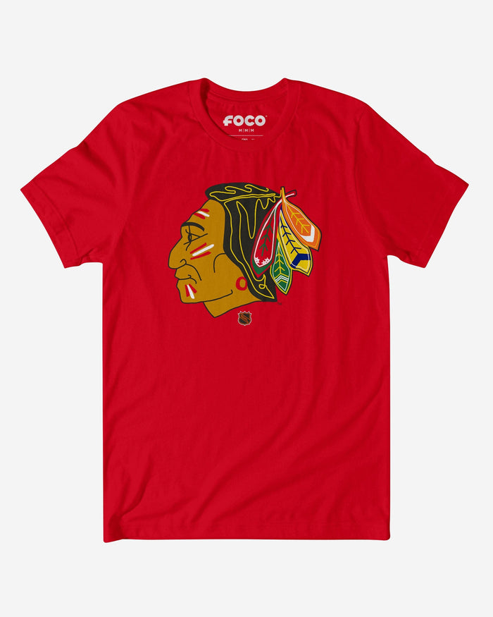 Chicago Blackhawks 1960 Retro Logo T-Shirt FOCO Red S - FOCO.com