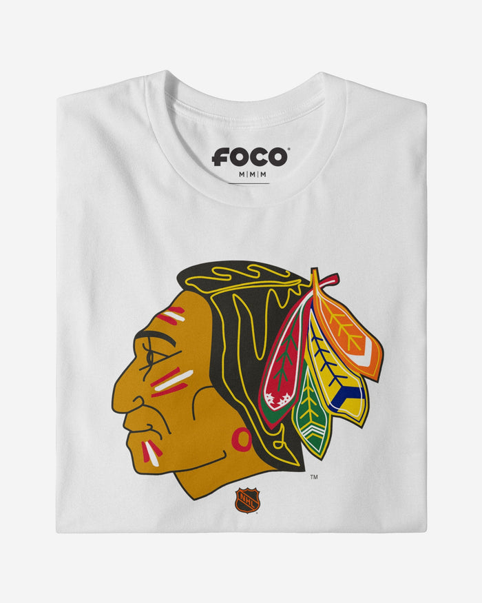 Chicago Blackhawks 1960 Retro Logo T-Shirt FOCO Black S - FOCO.com