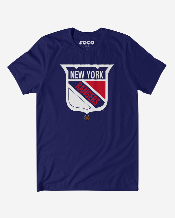 New York Rangers 1963 Retro Logo T-Shirt FOCO Team Navy S - FOCO.com