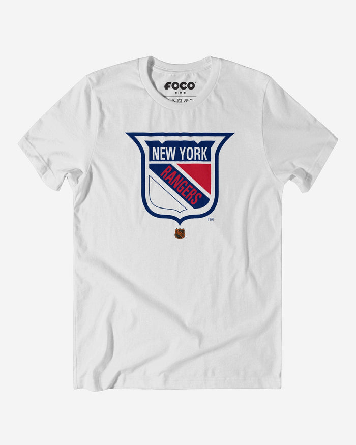 New York Rangers 1963 Retro Logo T-Shirt FOCO White S - FOCO.com
