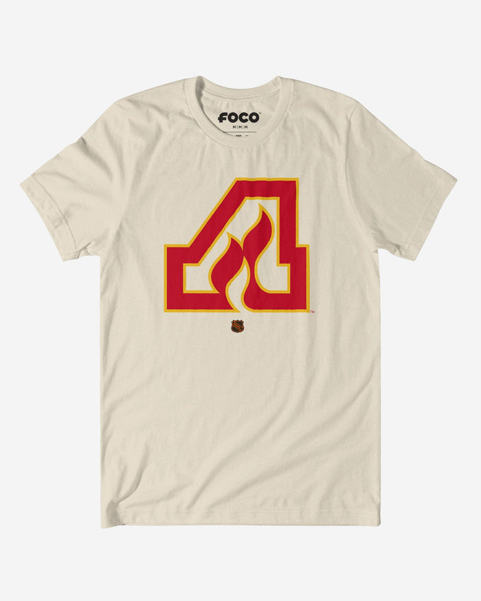 Atlanta Flames 1972 Retro Logo T-Shirt FOCO Natural S - FOCO.com