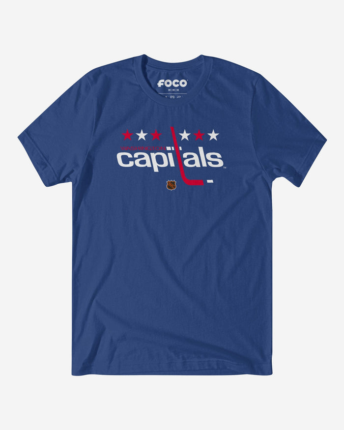 Washington Capitals 1974 Retro Logo T-Shirt FOCO True Royal S - FOCO.com