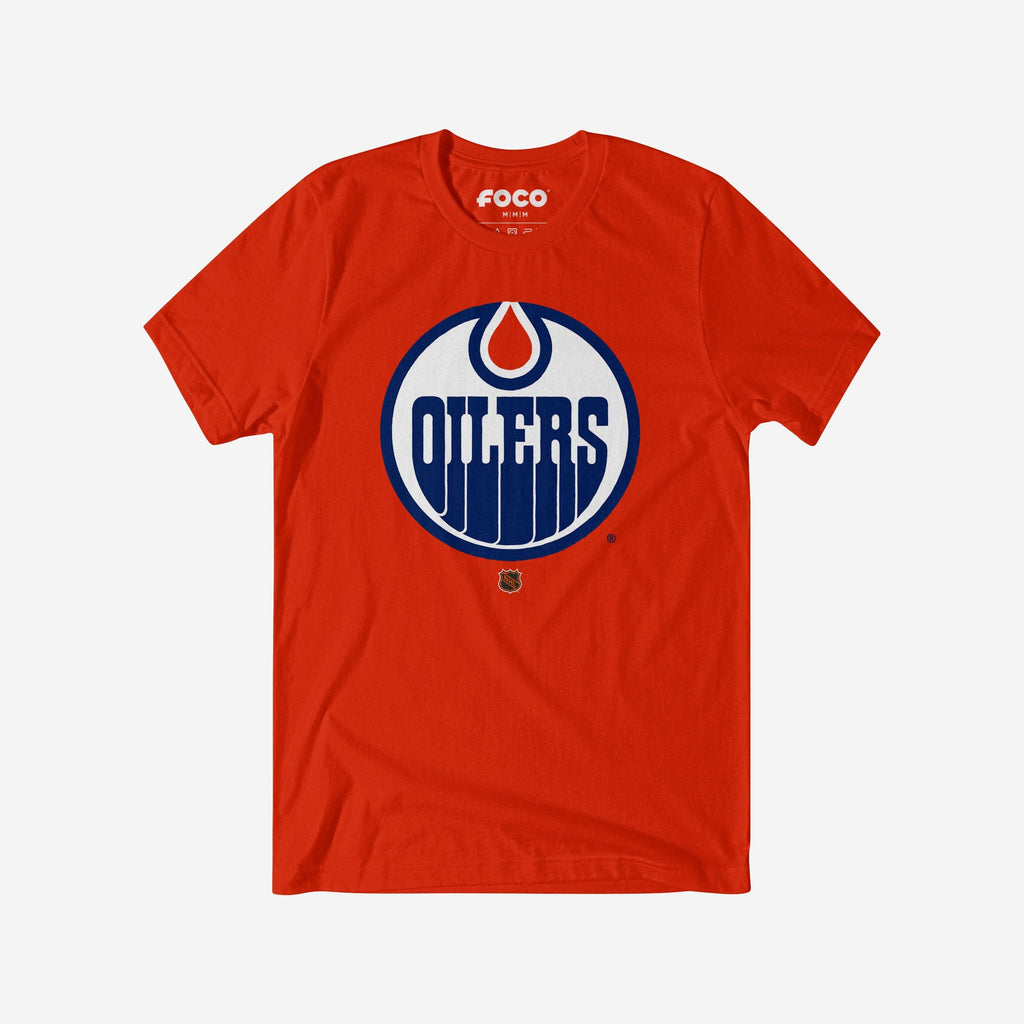 Edmonton Oilers 1979 Retro Logo T-Shirt FOCO Poppy S - FOCO.com
