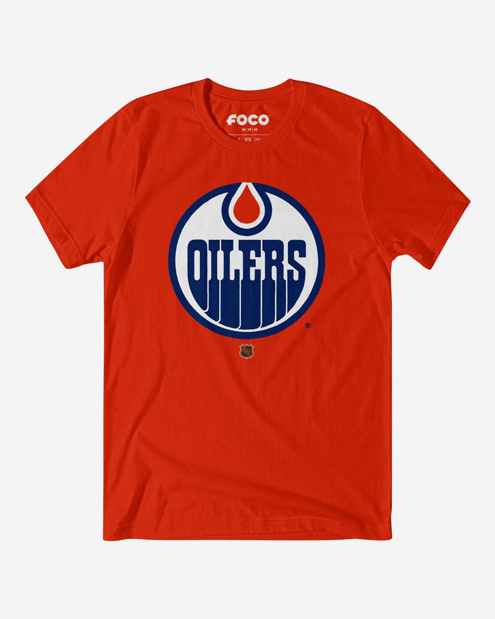 Edmonton Oilers 1979 Retro Logo T-Shirt FOCO Poppy S - FOCO.com