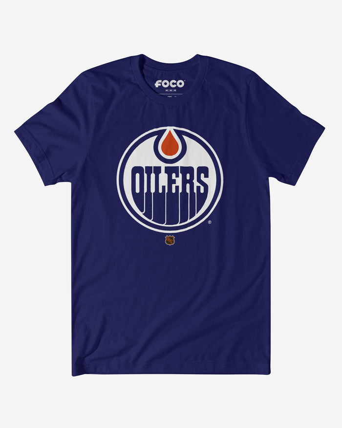 Edmonton Oilers 1979 Retro Logo T-Shirt FOCO Team Navy S - FOCO.com