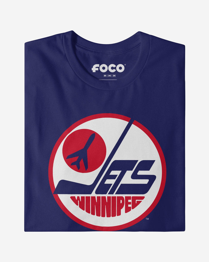 Winnipeg Jets 1979 Retro Logo T-Shirt FOCO Black S - FOCO.com