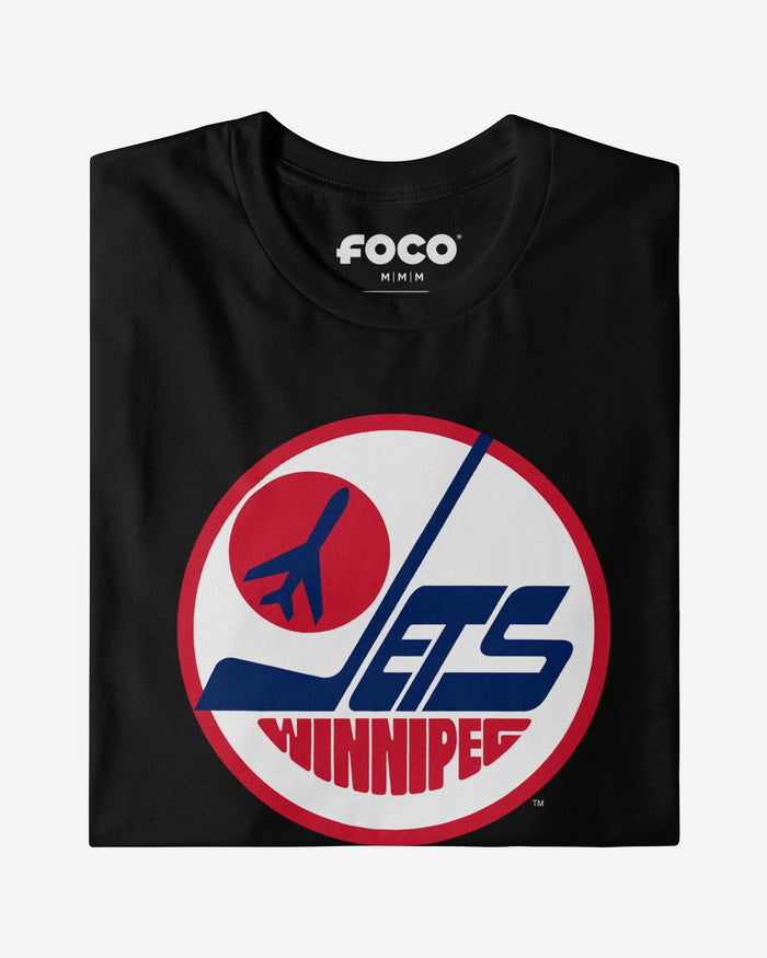 Winnipeg Jets 1979 Retro Logo T-Shirt FOCO Black S - FOCO.com