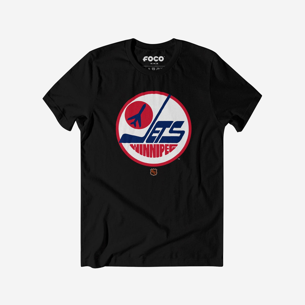 Winnipeg Jets 1979 Retro Logo T-Shirt FOCO Black S - FOCO.com
