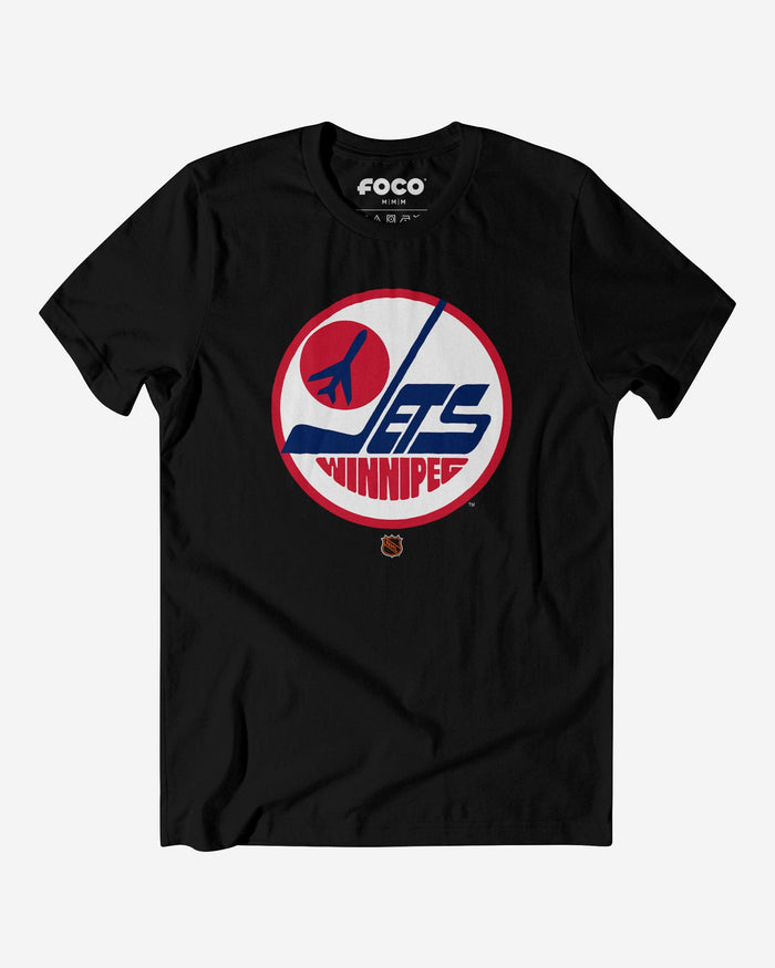 Winnipeg Jets 1979 Retro Logo T-Shirt FOCO Black S - FOCO.com