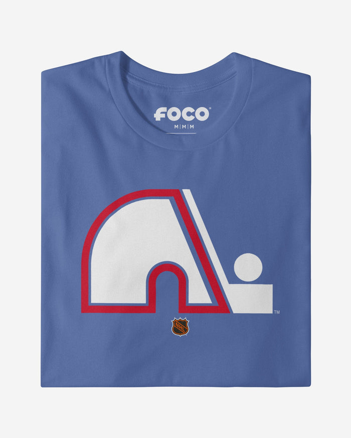 Quebec Nordiques 1985 Retro Logo T-Shirt FOCO Columbia Blue S - FOCO.com