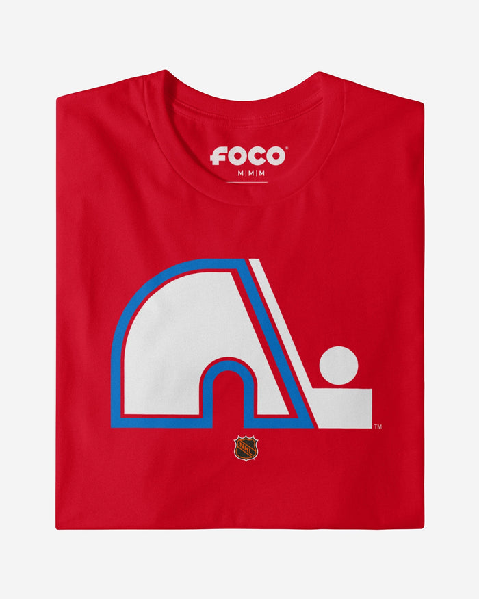 Quebec Nordiques 1985 Retro Logo T-Shirt FOCO Columbia Blue S - FOCO.com