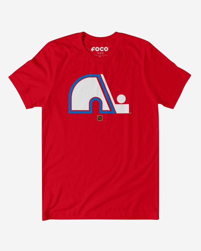 Quebec Nordiques 1985 Retro Logo T-Shirt FOCO Red S - FOCO.com