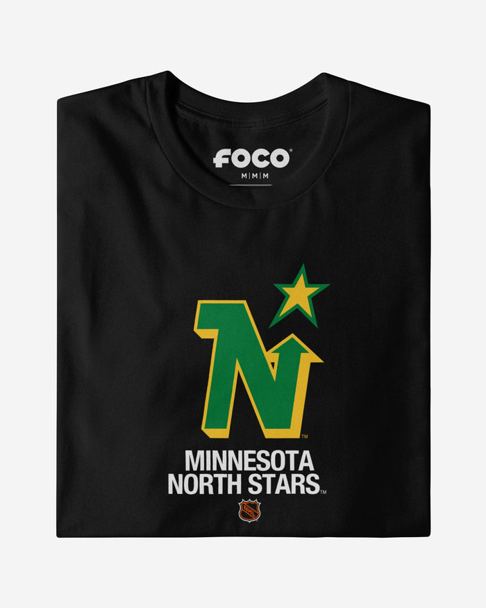 Minnesota Northstars 1985 Retro Logo T-Shirt FOCO Black S - FOCO.com