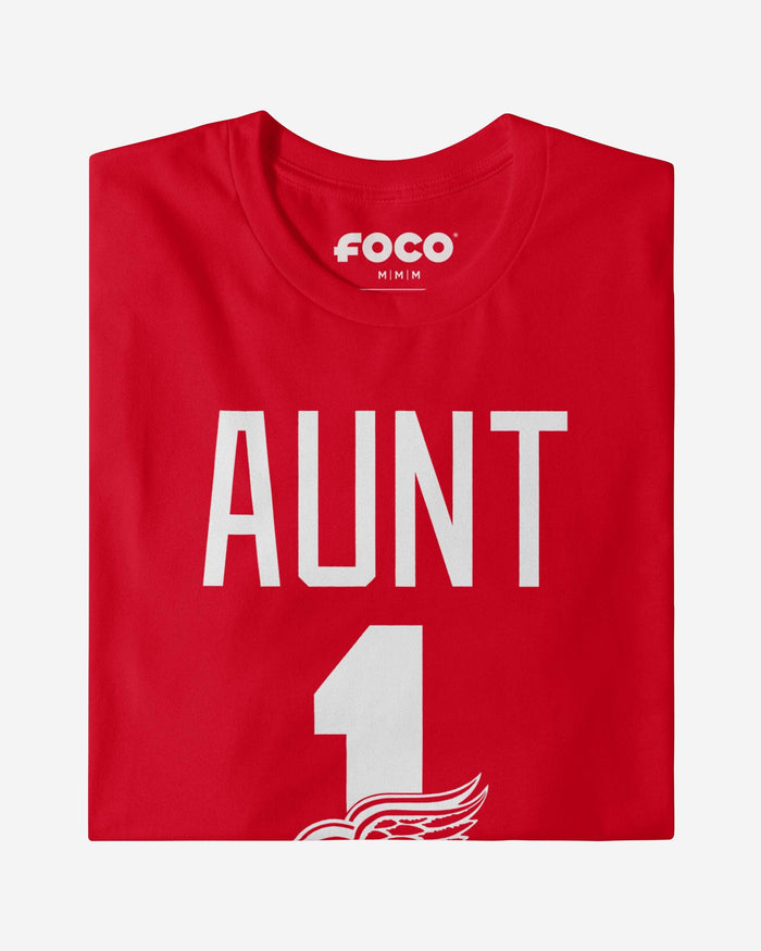 Detroit Red Wings Number 1 Aunt T-Shirt FOCO - FOCO.com