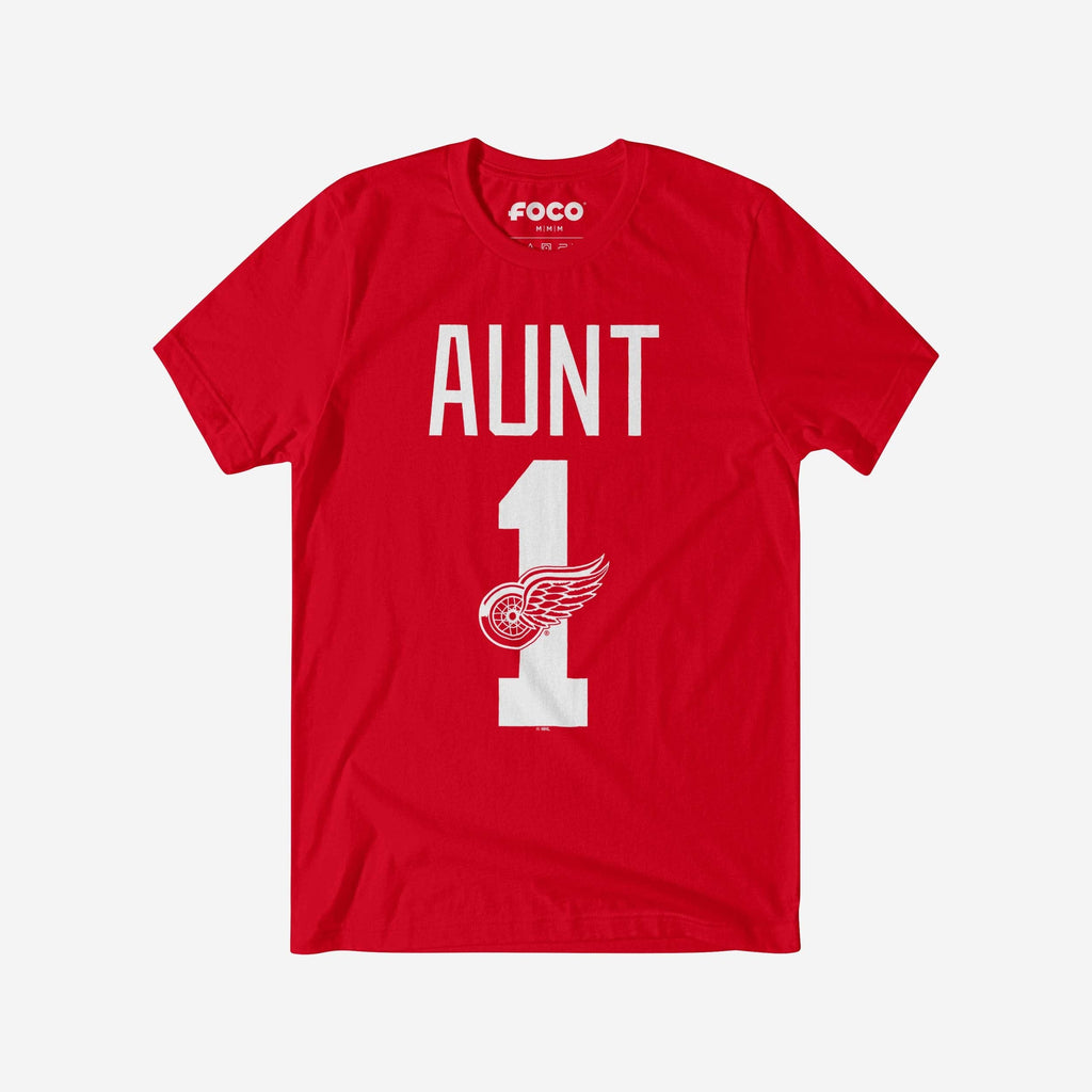 Detroit Red Wings Number 1 Aunt T-Shirt FOCO S - FOCO.com