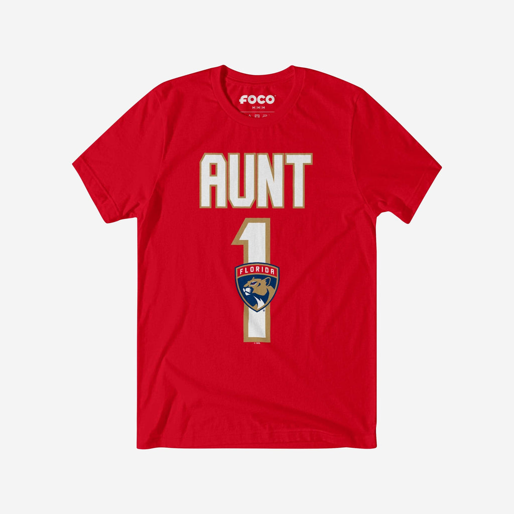 Florida Panthers Number 1 Aunt T-Shirt FOCO S - FOCO.com