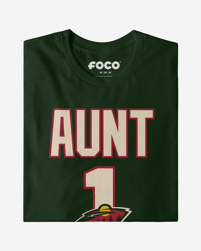 Minnesota Wild Number 1 Aunt T-Shirt FOCO - FOCO.com