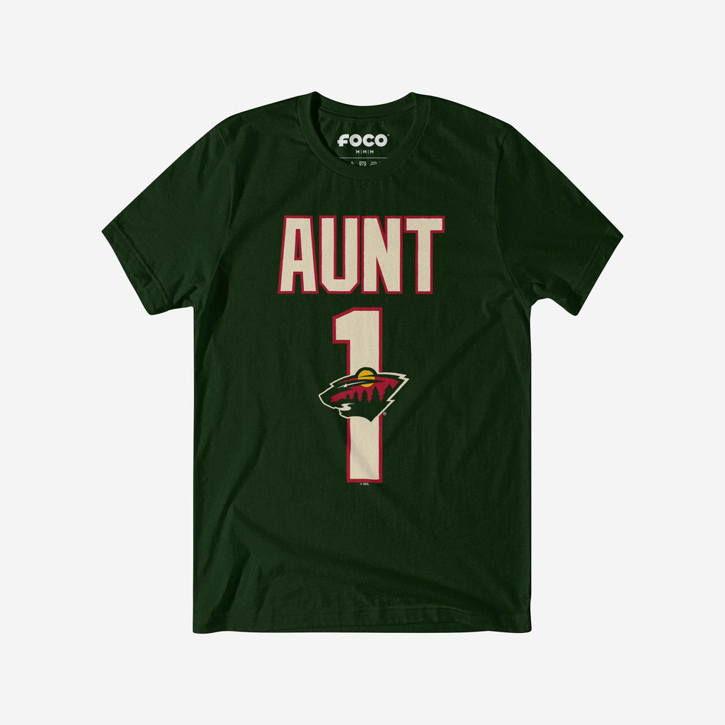 Minnesota Wild Number 1 Aunt T-Shirt FOCO S - FOCO.com