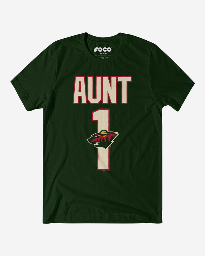 Minnesota Wild Number 1 Aunt T-Shirt FOCO S - FOCO.com