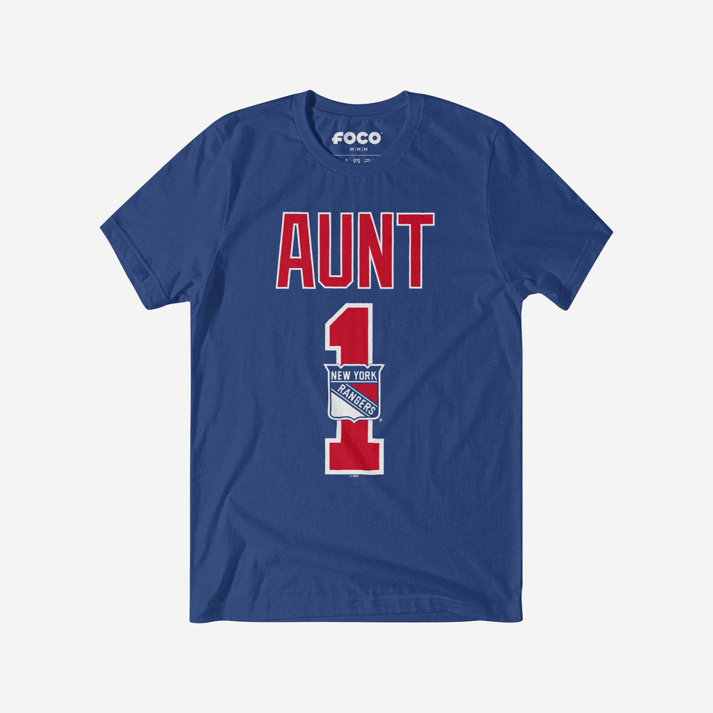 New York Rangers Number 1 Aunt T-Shirt FOCO S - FOCO.com