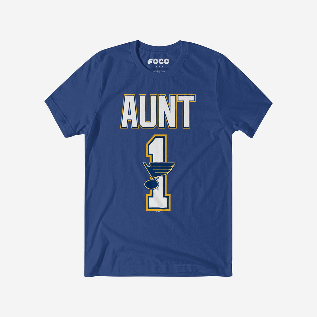 St Louis Blues Number 1 Aunt T-Shirt FOCO S - FOCO.com