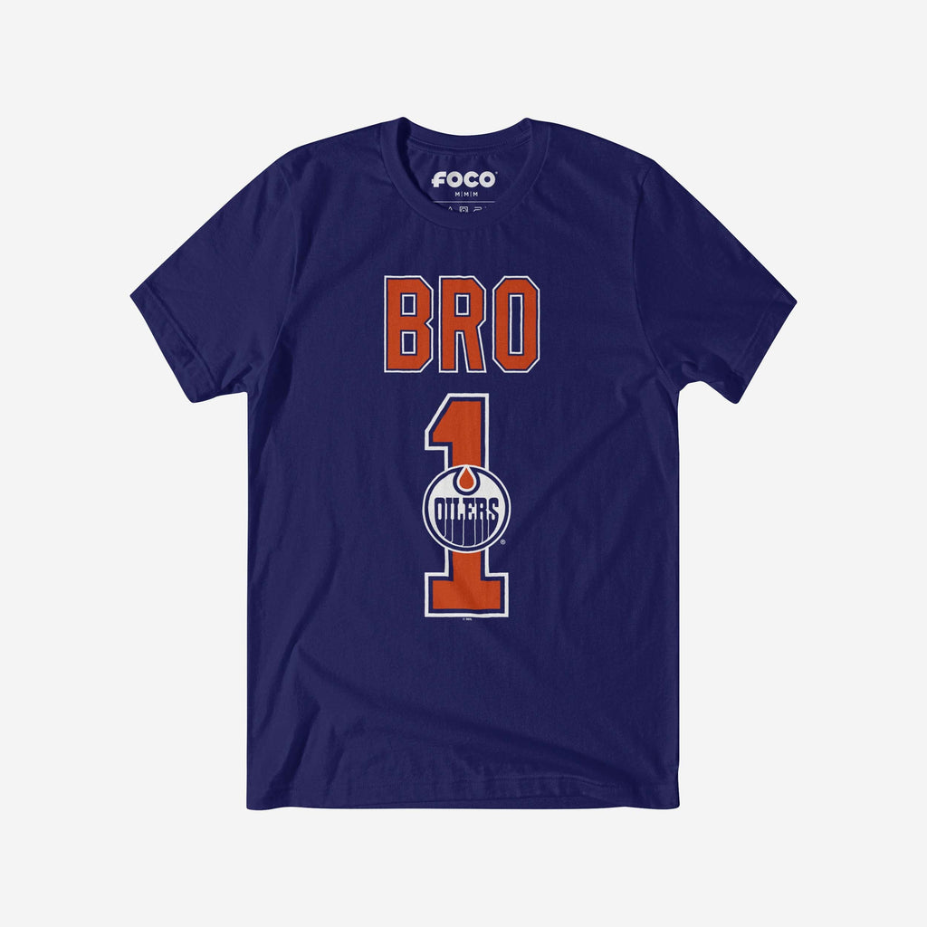 Edmonton Oilers Number 1 Bro T-Shirt FOCO S - FOCO.com
