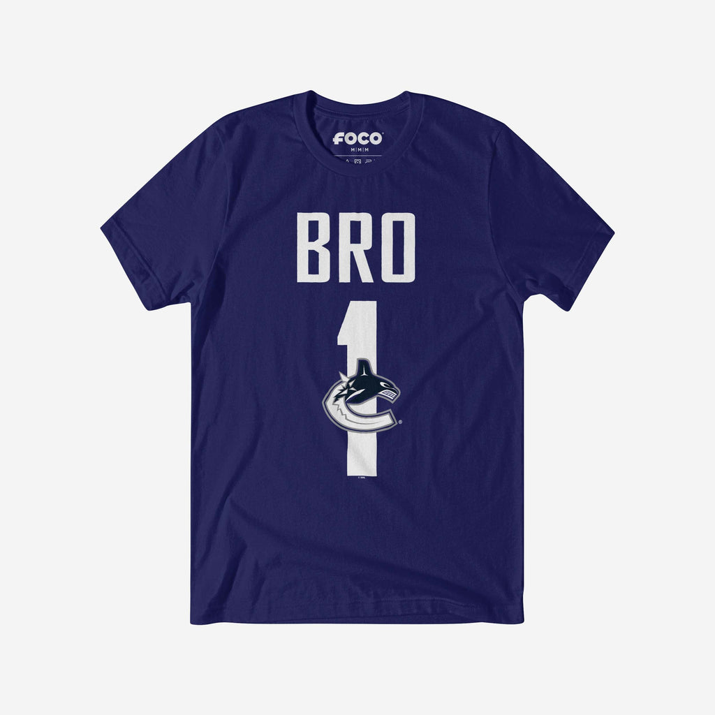 Vancouver Canucks Number 1 Bro T-Shirt FOCO S - FOCO.com