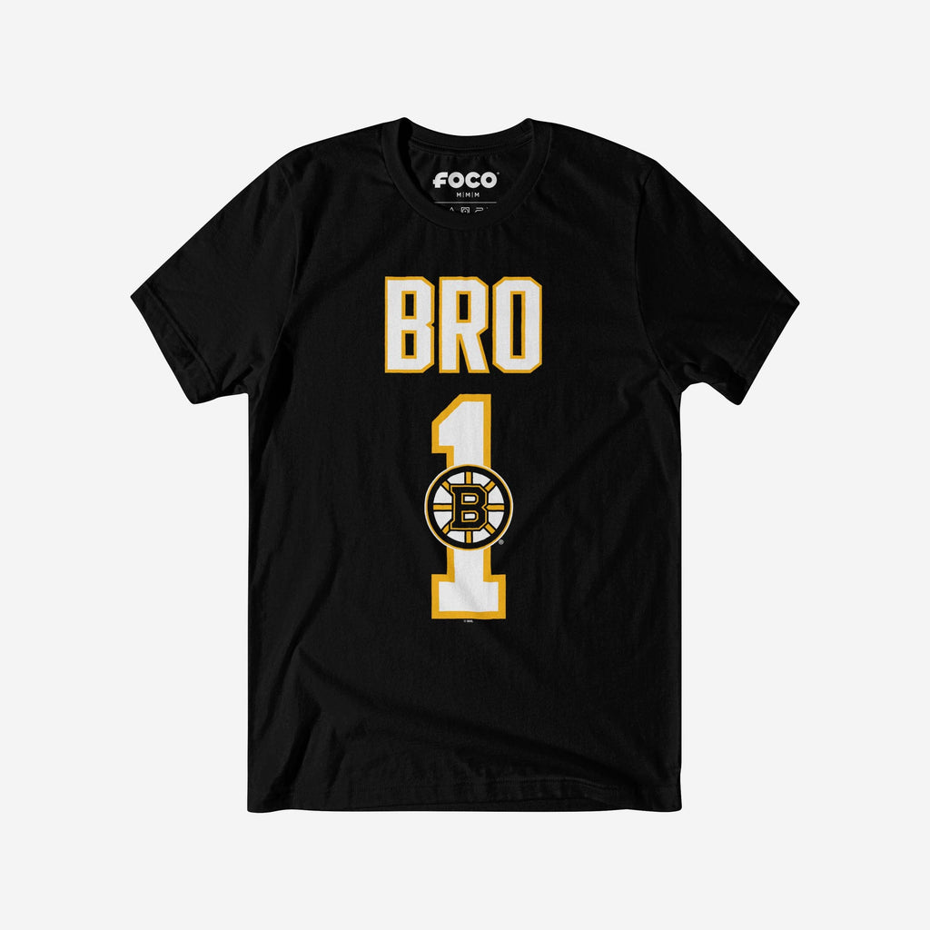 Boston Bruins Number 1 Bro T-Shirt FOCO S - FOCO.com
