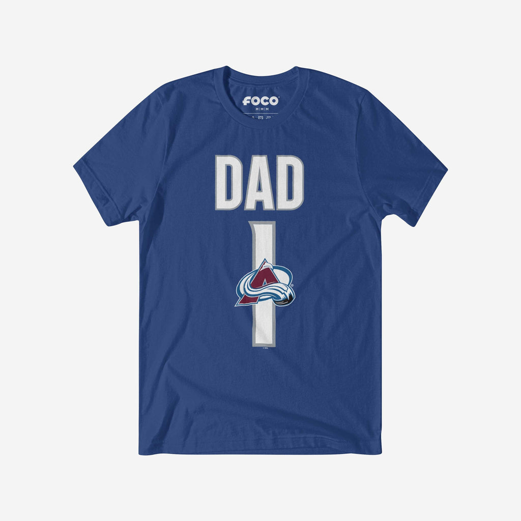 Colorado Avalanche Number 1 Dad T-Shirt FOCO S - FOCO.com