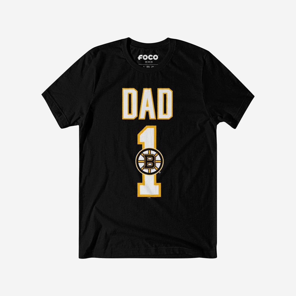 Boston Bruins Number 1 Dad T-Shirt FOCO S - FOCO.com