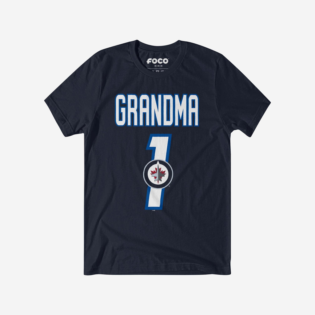 Winnipeg Jets Number 1 Grandma T-Shirt FOCO S - FOCO.com