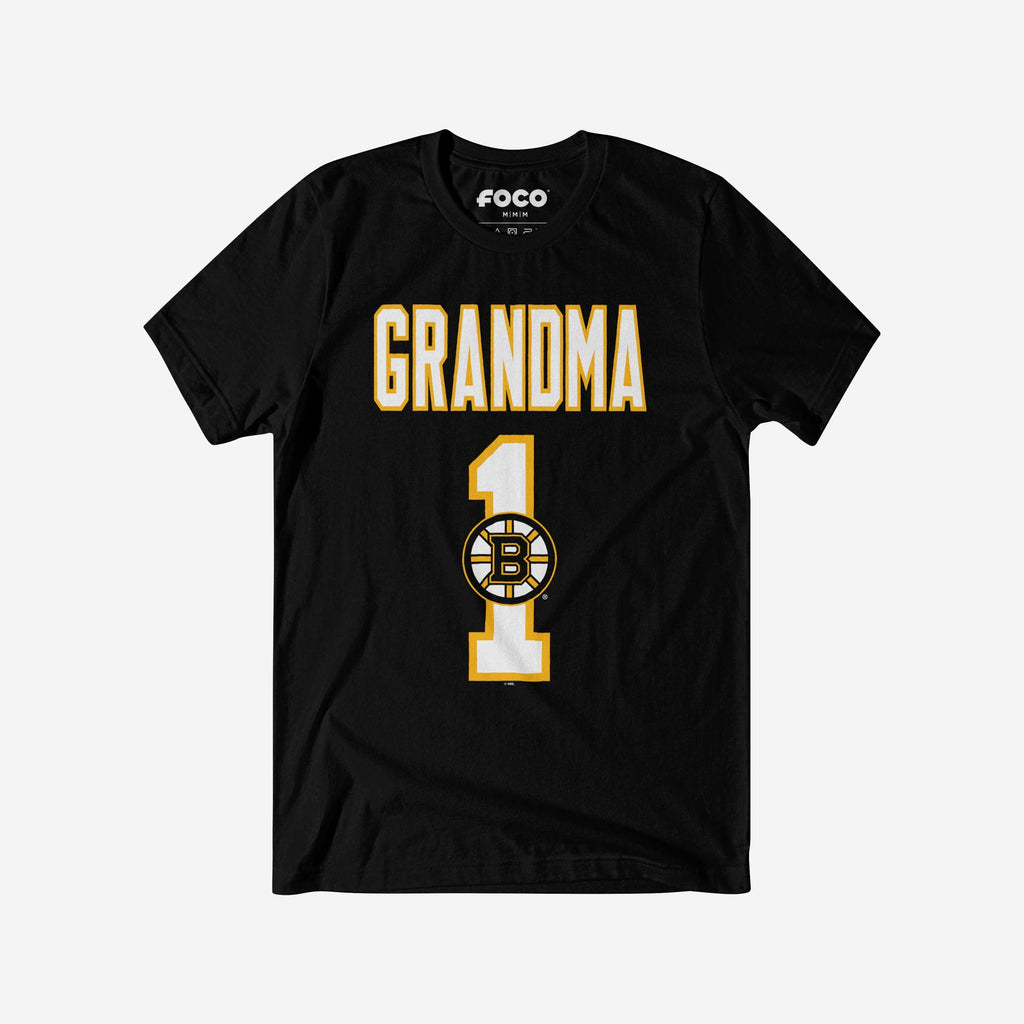Boston Bruins Number 1 Grandma T-Shirt FOCO S - FOCO.com