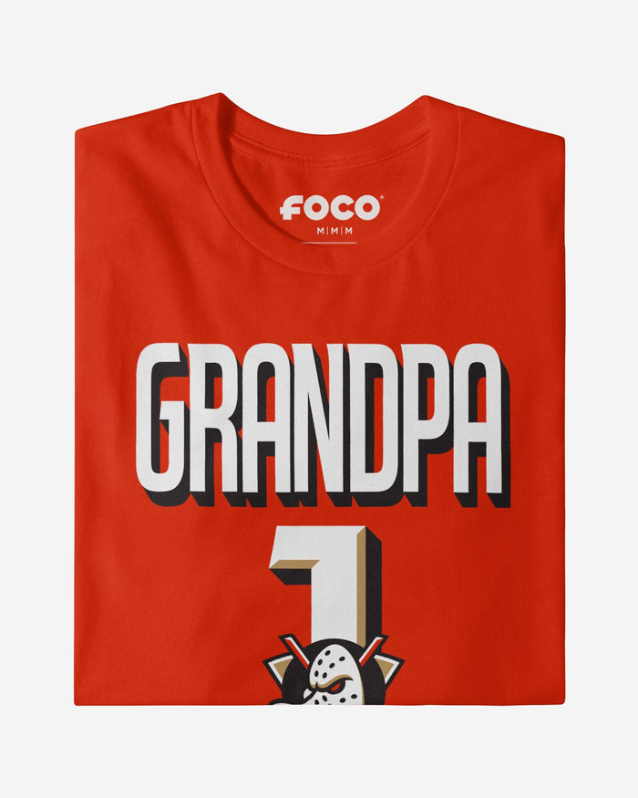Anaheim Ducks Number 1 Grandpa T-Shirt FOCO - FOCO.com