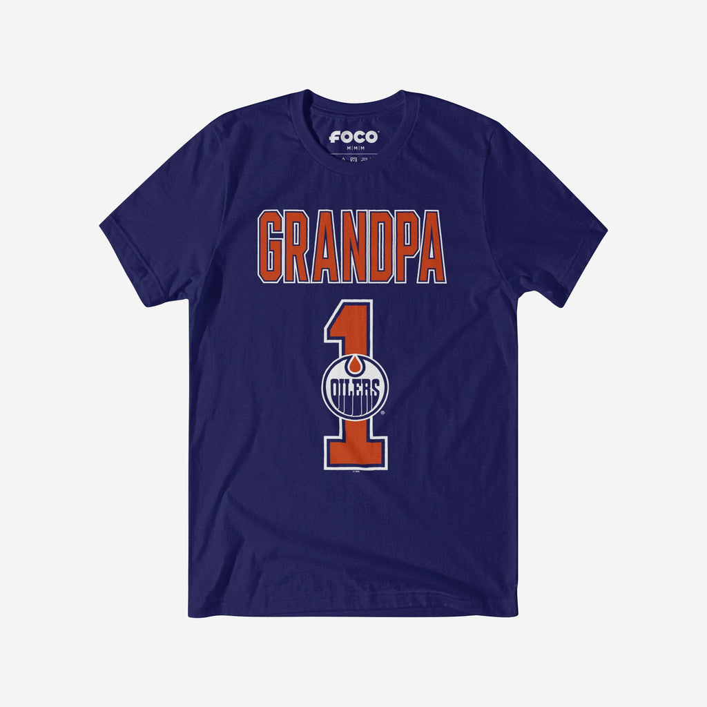 Edmonton Oilers Number 1 Grandpa T-Shirt FOCO S - FOCO.com