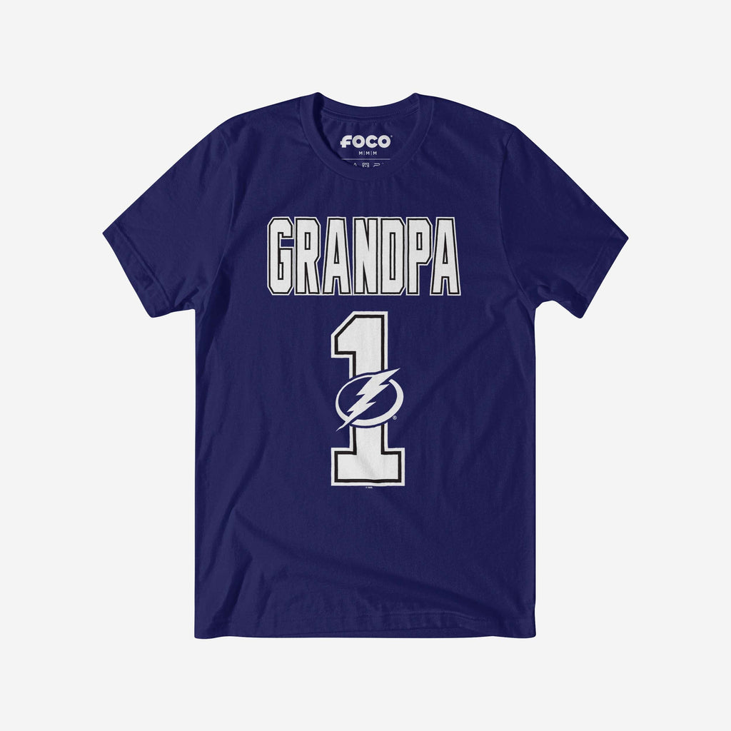 Tampa Bay Lightning Number 1 Grandpa T-Shirt FOCO S - FOCO.com