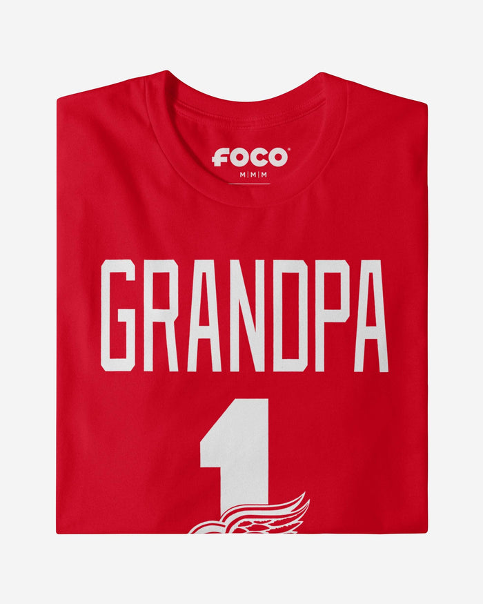 Detroit Red Wings Number 1 Grandpa T-Shirt FOCO - FOCO.com
