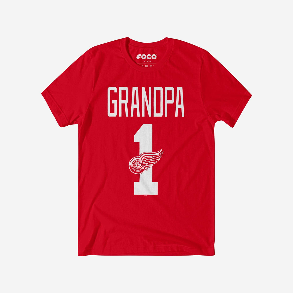 Detroit Red Wings Number 1 Grandpa T-Shirt FOCO S - FOCO.com