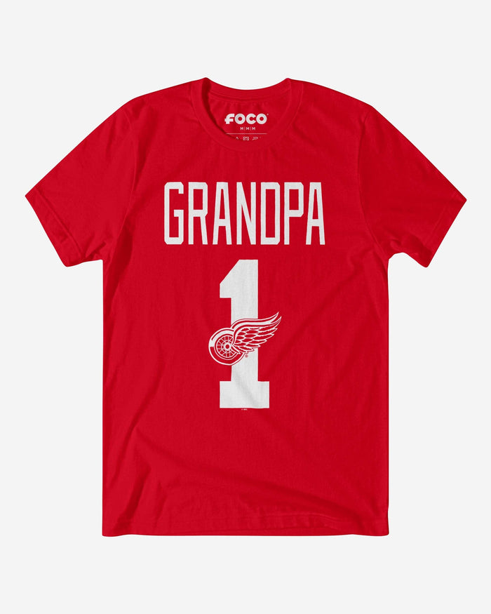 Detroit Red Wings Number 1 Grandpa T-Shirt FOCO S - FOCO.com