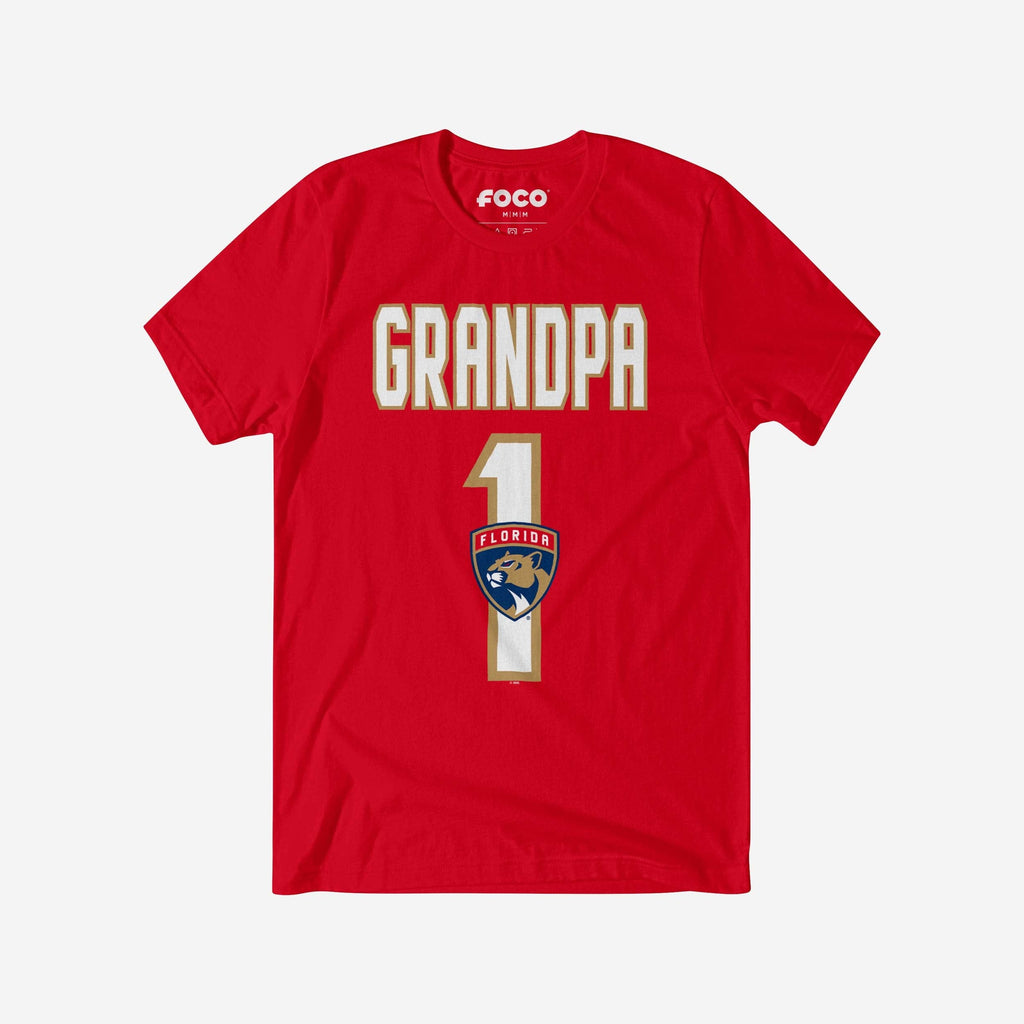 Florida Panthers Number 1 Grandpa T-Shirt FOCO S - FOCO.com