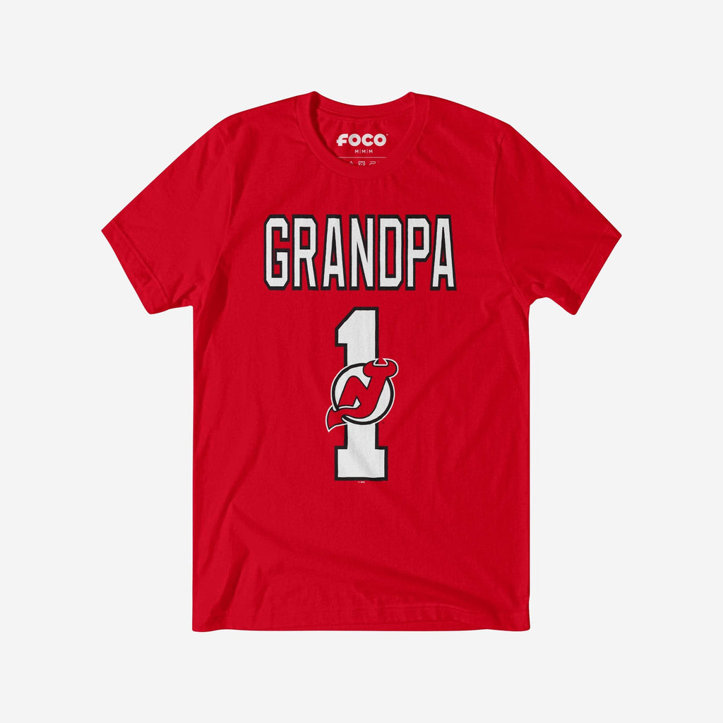 New Jersey Devils Number 1 Grandpa T-Shirt FOCO S - FOCO.com