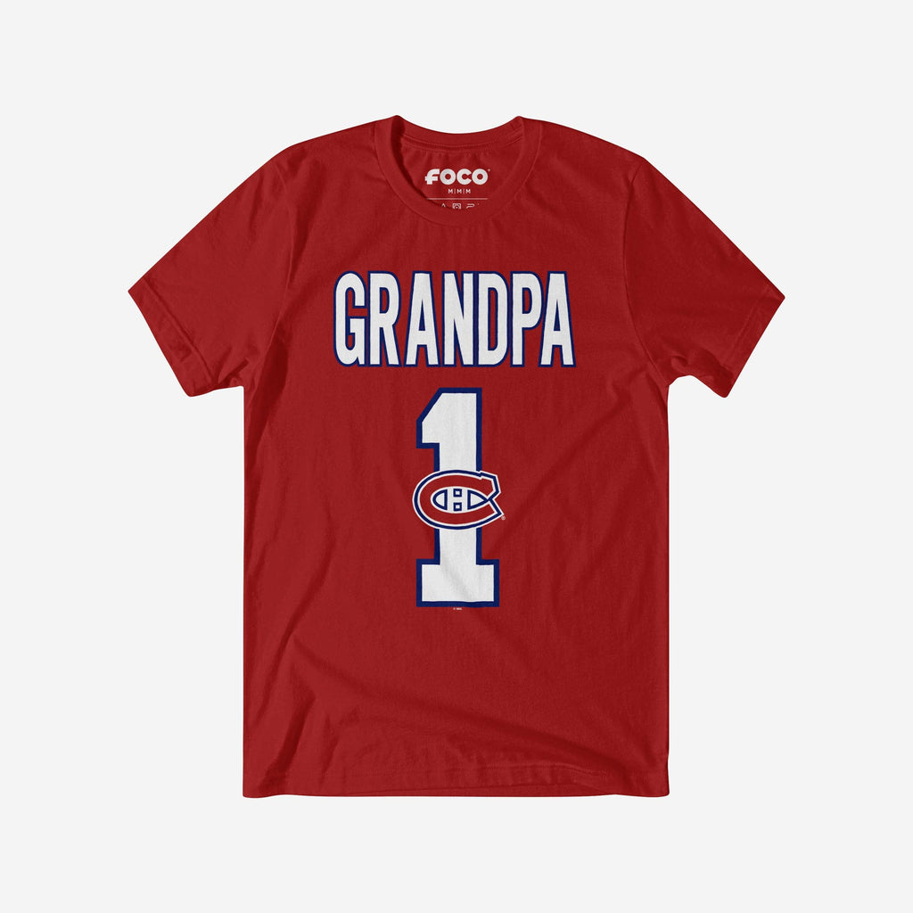 Montreal Canadiens Number 1 Grandpa T-Shirt FOCO S - FOCO.com