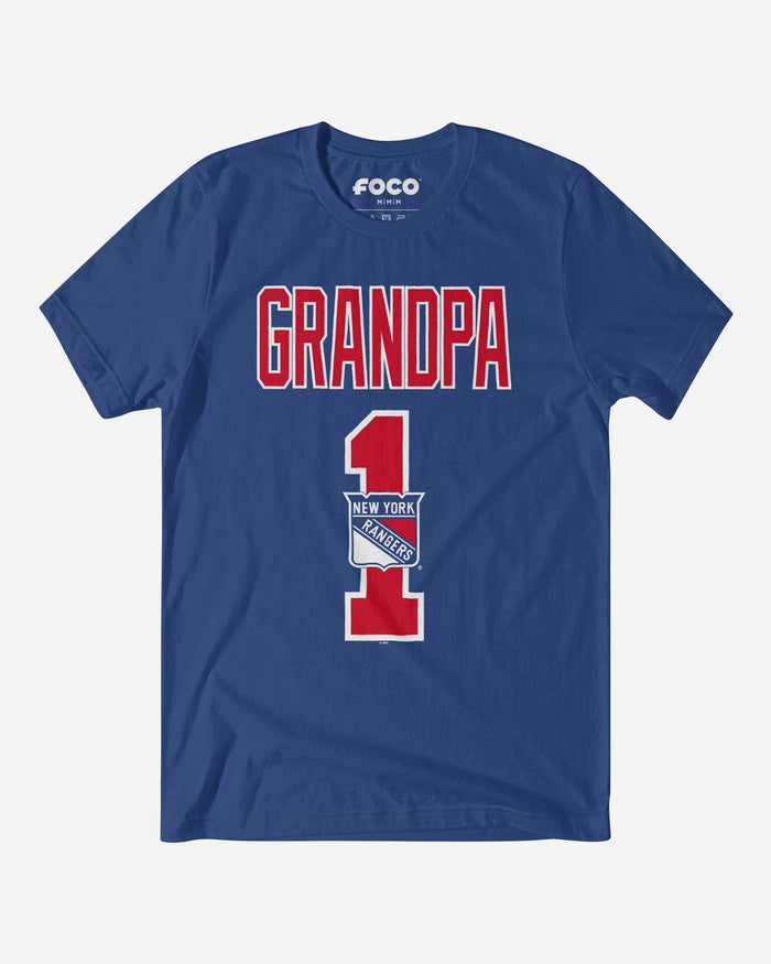 New York Rangers Number 1 Grandpa T-Shirt FOCO S - FOCO.com