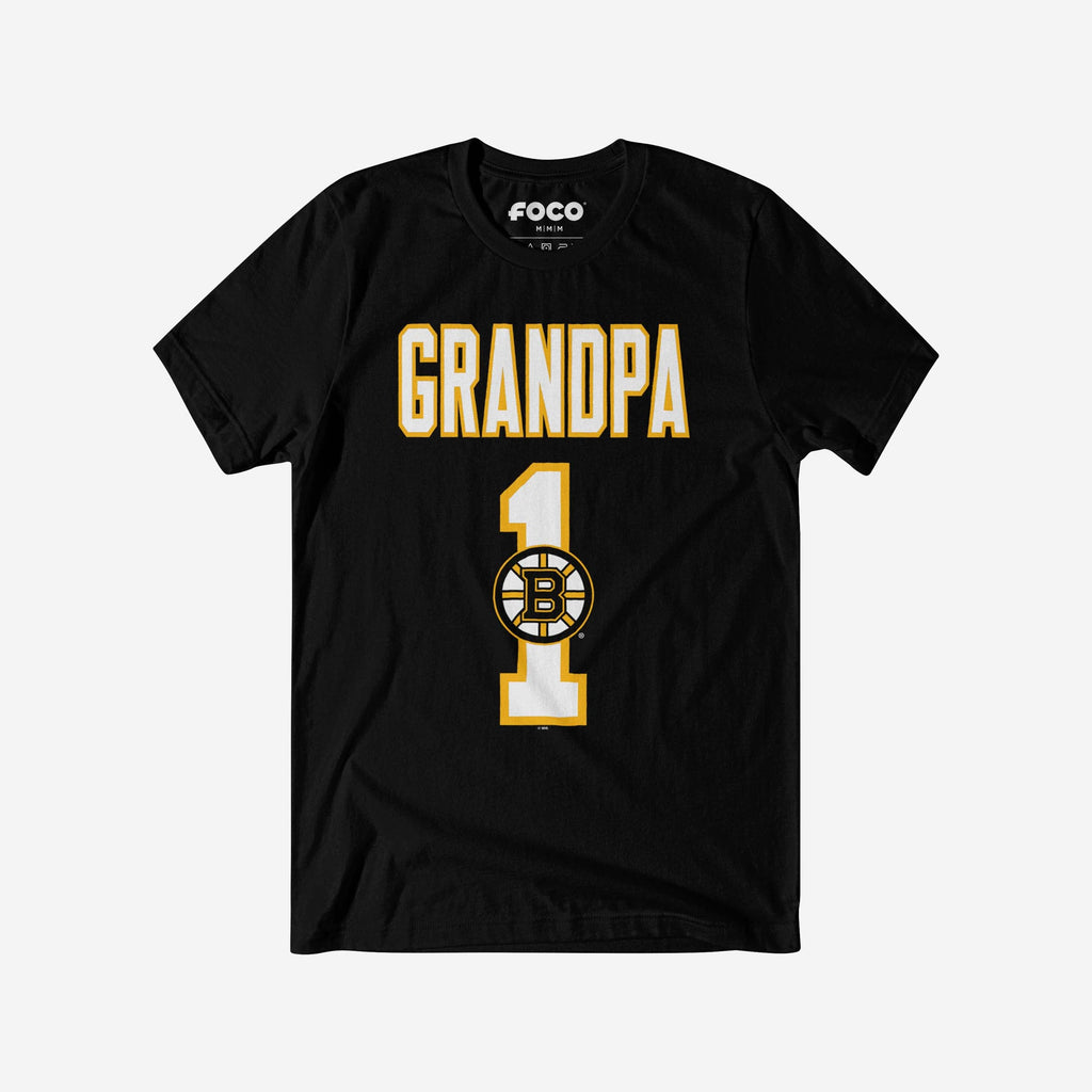 Boston Bruins Number 1 Grandpa T-Shirt FOCO S - FOCO.com