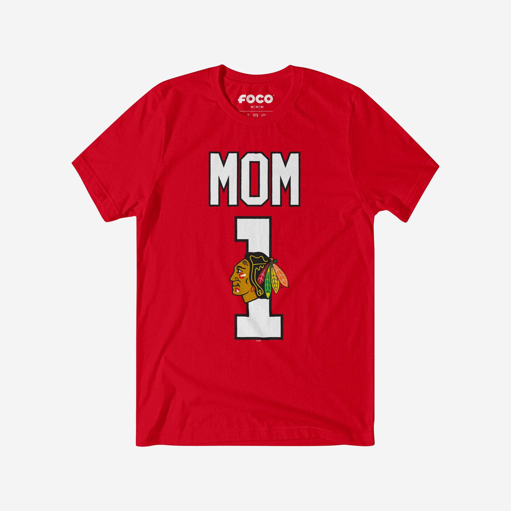 Chicago Blackhawks Number 1 Mom T-Shirt FOCO S - FOCO.com