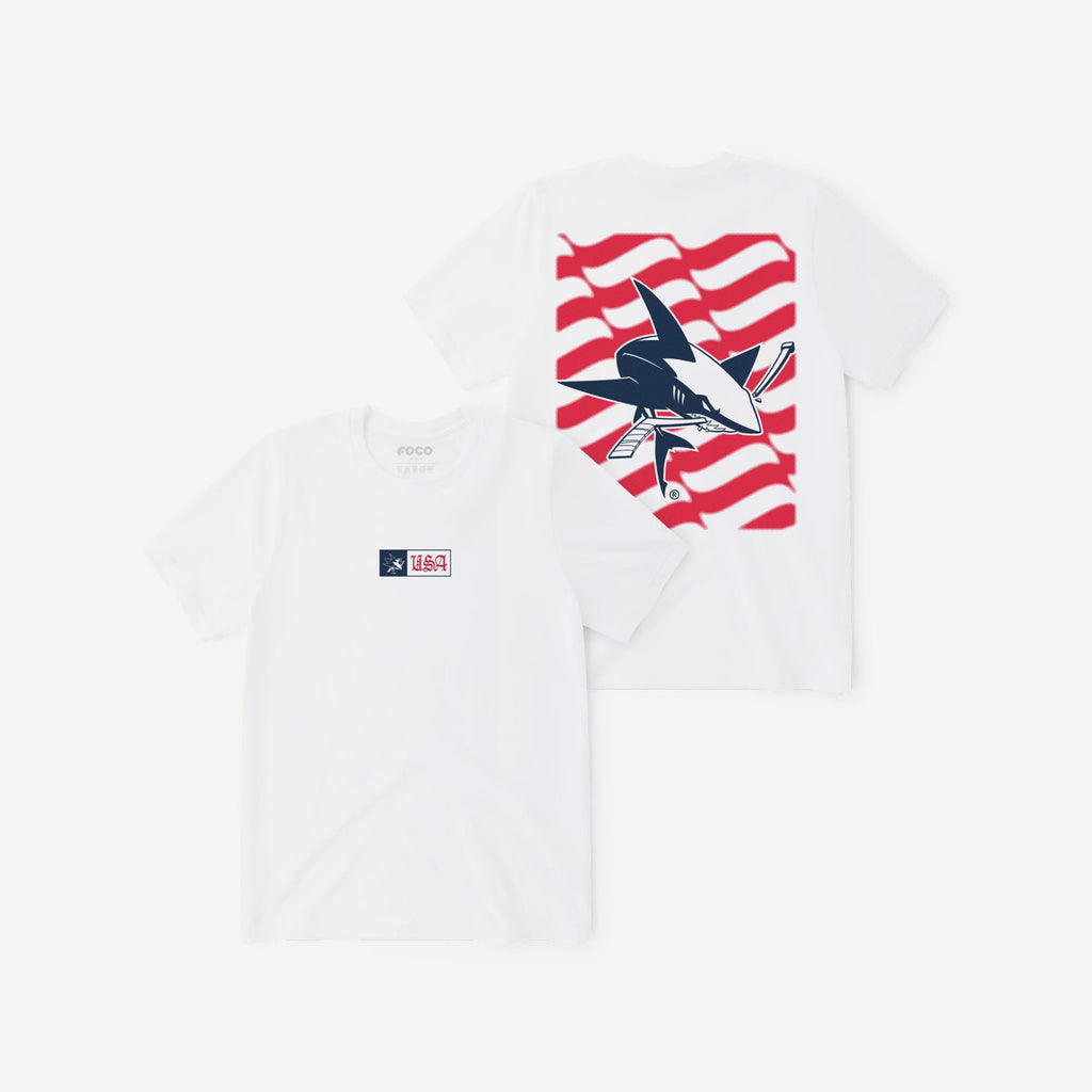 San Jose Sharks American Heritage T-Shirt FOCO S - FOCO.com