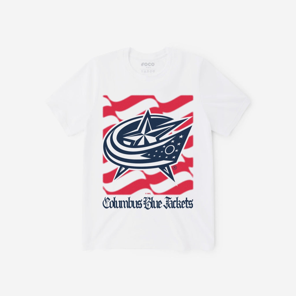 Columbus Blue Jackets American Heritage Wordmark T-Shirt FOCO S - FOCO.com